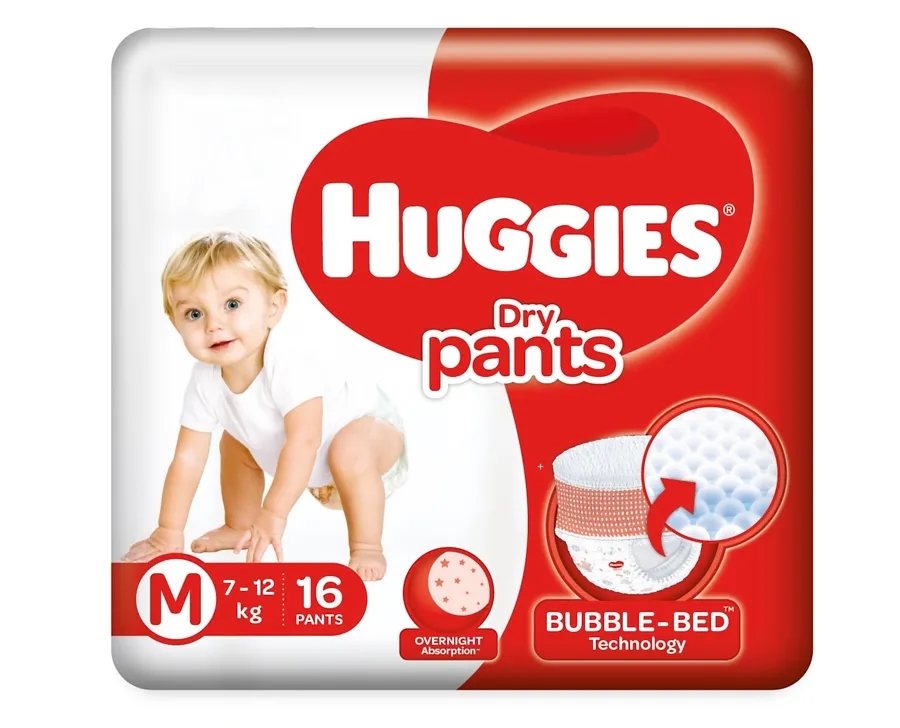 Huggies Dry Pants Medium Size Diapers - 16 Pcs 
