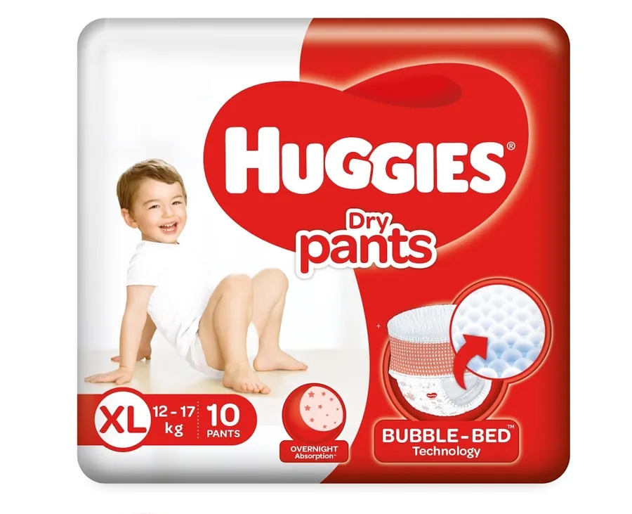 Huggies Dry Pants Extra Large Size Diapers - 10 Pcs