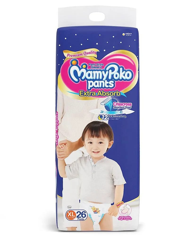 MamyPoko Extra Absorb Pant Style Diapers Extra Large Size - 26 Pcs