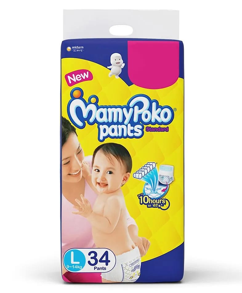 MamyPoko Standard Pant Style Diapers Large - 34 Pcs