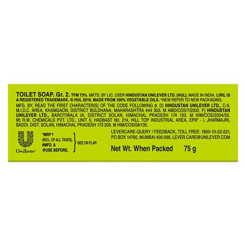 Liril Soap Bar - Lemon & Tea Tree Oil, 75 g cartton