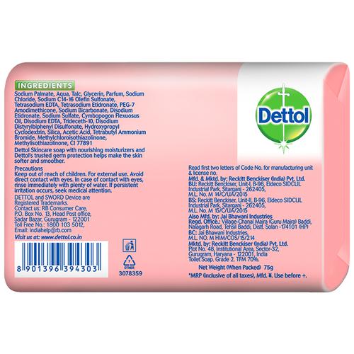 Dettol Bathing Bar Soap - Skincare, 125 g