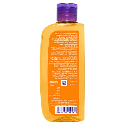 Clean & Clear Foaming Face Wash, 100 ml