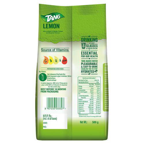 Tang Instant Drink Mix - Lemon, 500 g Pouch