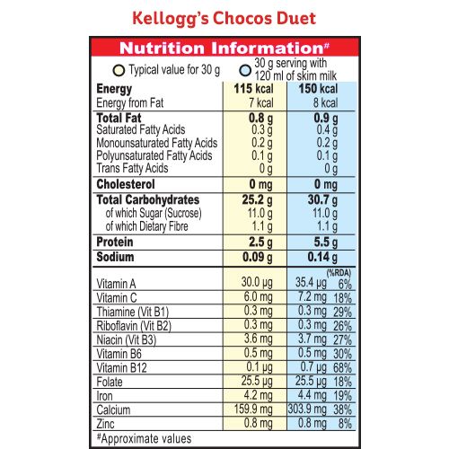 Kelloggs Chocos Duet, 375 g