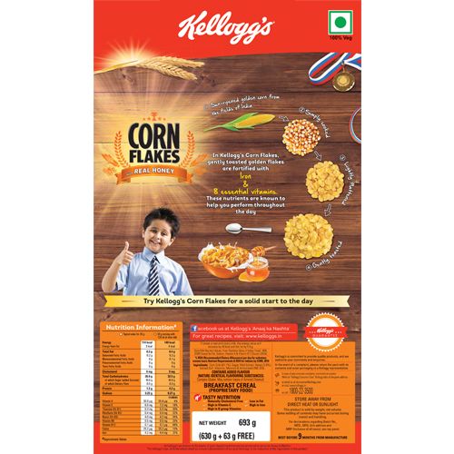 Kelloggs Honey Crunch Corn Flakes, 630 g