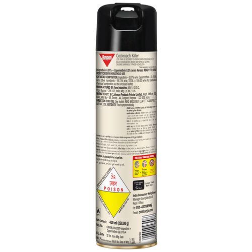 Baygon Cockroach Killer Spray, 400 ml