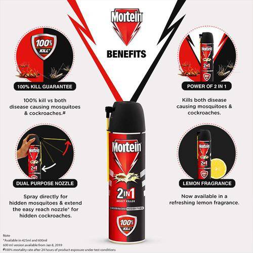 Mortein Mortein 2-In-1 All Insect Killer Spray, 600 ml