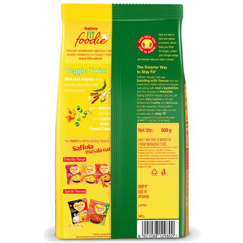 Saffola Masala Oats - Veggie Twist, 500 g