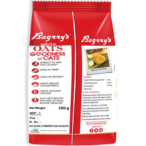 Bagrrys Oats - White, 500 g Pouch