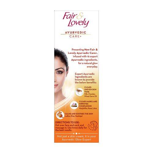 Fair & Lovely Ayurvedic Care+ Face Cream, 50 g Tube