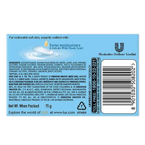 Lux International Creamy Perfection Soap Bar, 75 g Carton