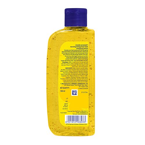 Clean & Clear Morning Energy Facewash - Lemon, 100 ml