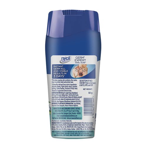 Nycil Prickly Heat Powder - Cool Aloe, 50 g