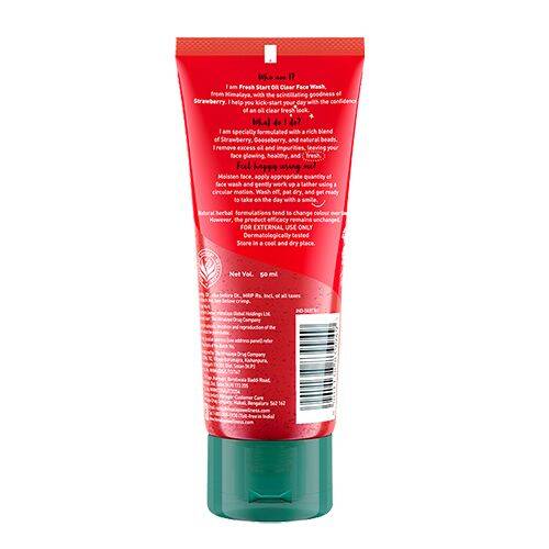 Himalaya Fresh Start Oil Clear Strawberry Face Wash, 50 ml