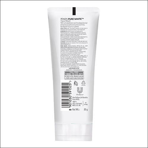 Ponds Pure White Anti Pollution Purity Face Wash, 50 g