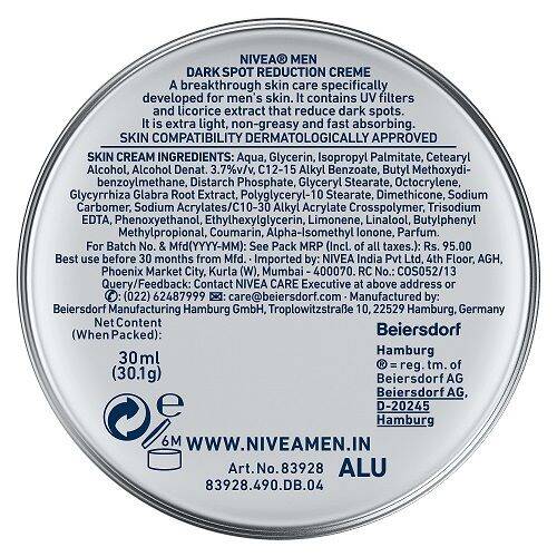 Nivea Men Creme - Dark Spot Reduction Cream, 30 ml