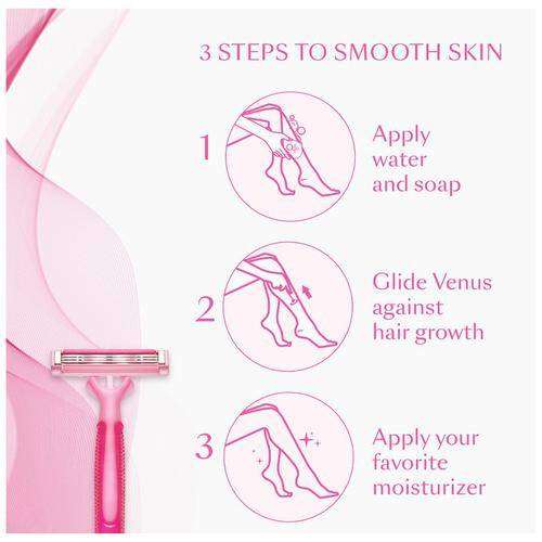 Gillette Venus Simply - Hair Removal Razor For Women, 3 Blades, 1 pc