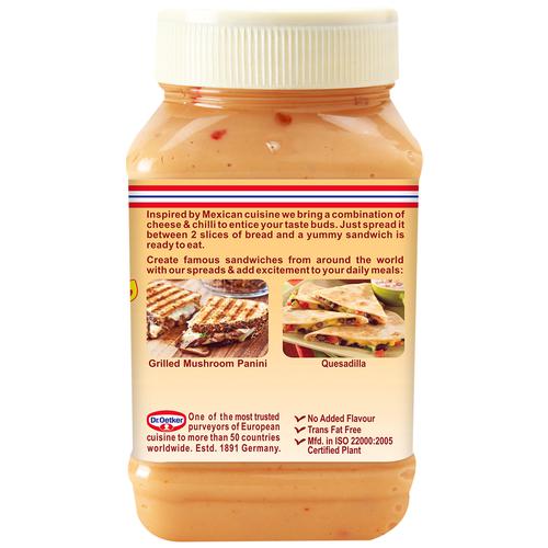Dr. Oetker FunFoods Sandwich Spread - Cheese & Chilli, Eggless, 275 g Jar