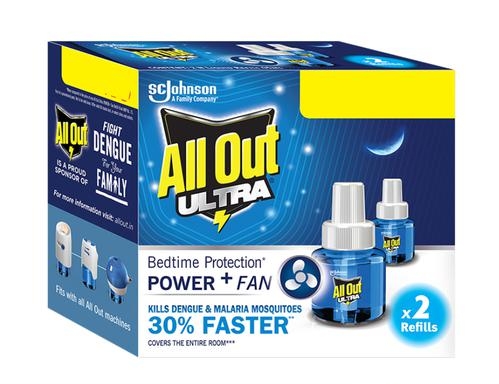 All Out Ultra Power+ Fan, 45 ml (Twin Pack)