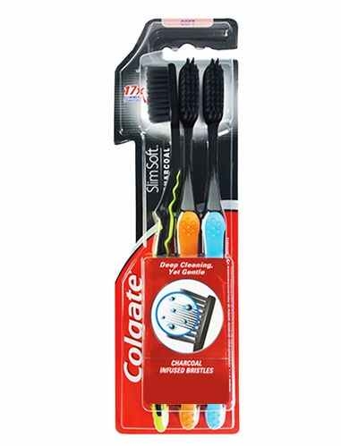 Colgate Slim Soft Charcoal Toothbrush, 3 pcs Buy 2 Get 1 Free