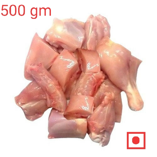 Chicken fresh meat cut pieces - 500 gm