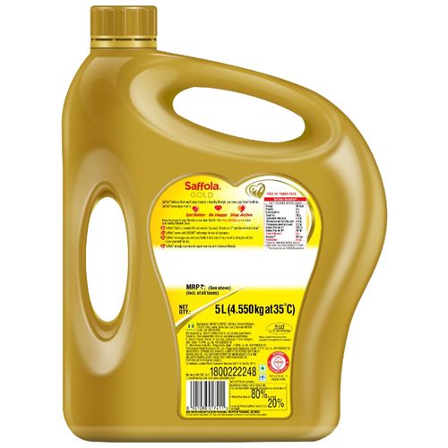 Saffola Gold - Pro Healthy Lifestyle Edible Oil  5 L Jar