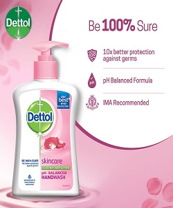  Dettol Skincare Hand Wash Liquid Pump, 200 ml Pump