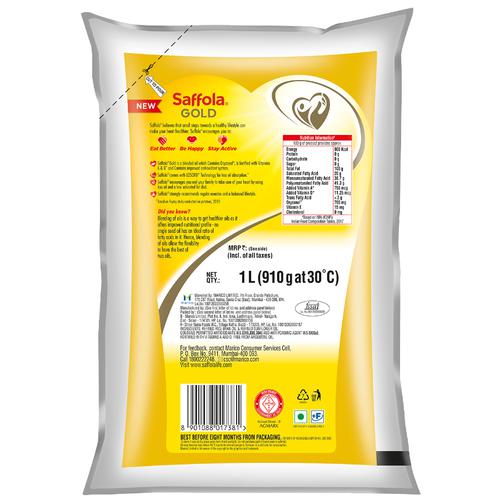 Saffola Gold - Pro Healthy Lifestyle Edible Oil, 1 L Pouch