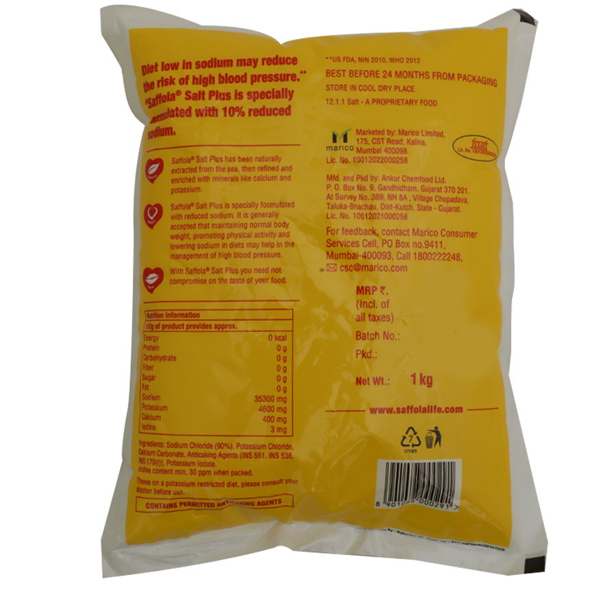 Saffola Salt, 1 kg Pouch