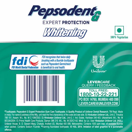 Pepsodent Expert Protection Whitening Toothpaste, 140 g