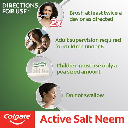 Colgate Toothpaste - Active Salt, Neem, Anticavity, 100 g