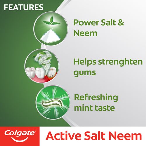 Colgate Toothpaste - Active Salt, Neem, Anticavity, 100 g