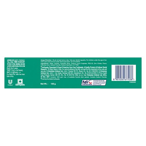 Pepsodent Toothpaste - Gum Care, Expert Protection, 140 g