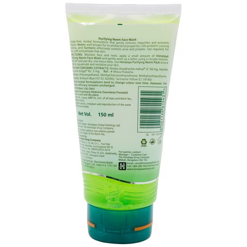 Himalaya Purifying Neem Face Wash, 150 ml