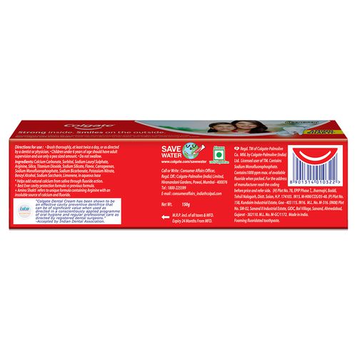 Colgate Strong Teeth Anticavity Toothpaste With Amino Shakti, 150 g