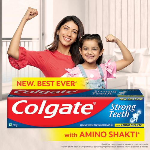 Colgate Strong Teeth Anticavity Toothpaste With Amino Shakti, 150 g
