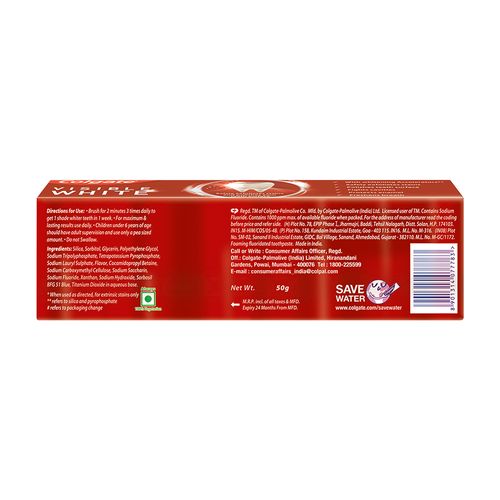 Colgate Toothpaste - Visible White, Dazzling White, Sparkling Mint, 50 g
