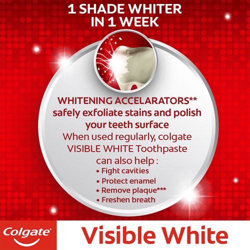 Colgate Toothpaste - Visible White, Dazzling White, Sparkling Mint, 50 g