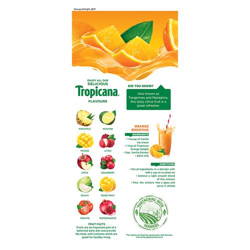 Tropicana Fruit Juice - Delight, Orange, 1 L