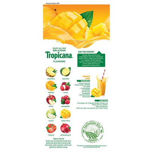 Tropicana Fruit Juice - Delight, Mango, 1 L Tetra