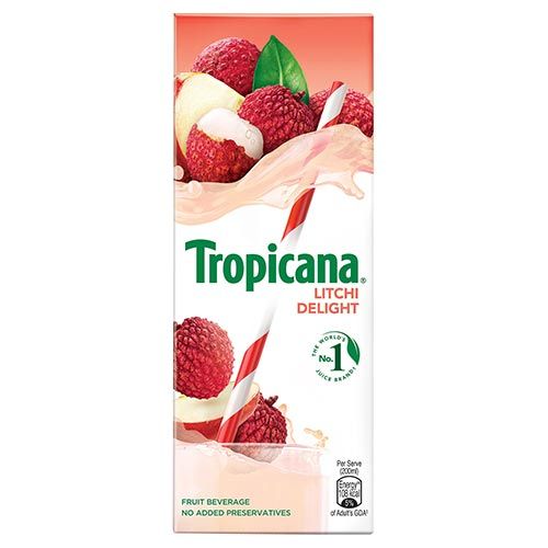 Tropicana Delight Fruit Juice - Litchi, 200 ml Tetra