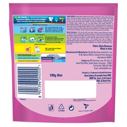 Vanish Powder- Expert Stain Removal Laundry Additive, 100 g